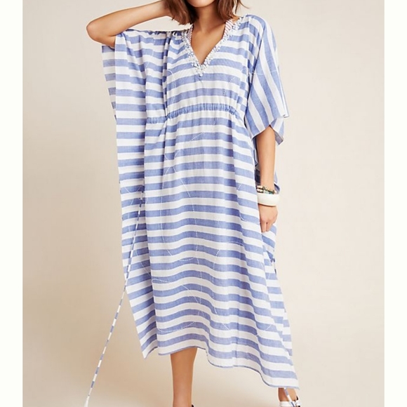 Anthropologie Other - Anthropologie | athens embellished stripe caftan